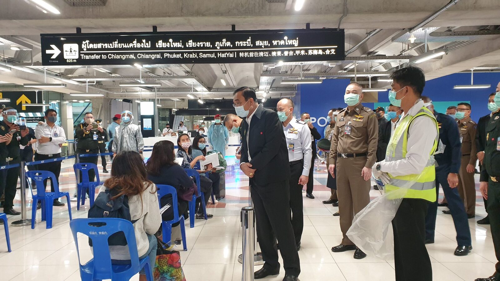 นายกฯตรวจเยี่ยม State Quarantine – ด่านคัดกรองสนามบินสุวรรณภูมิ สั่งเข้มตรวจสกัดแพร่เชื้อ