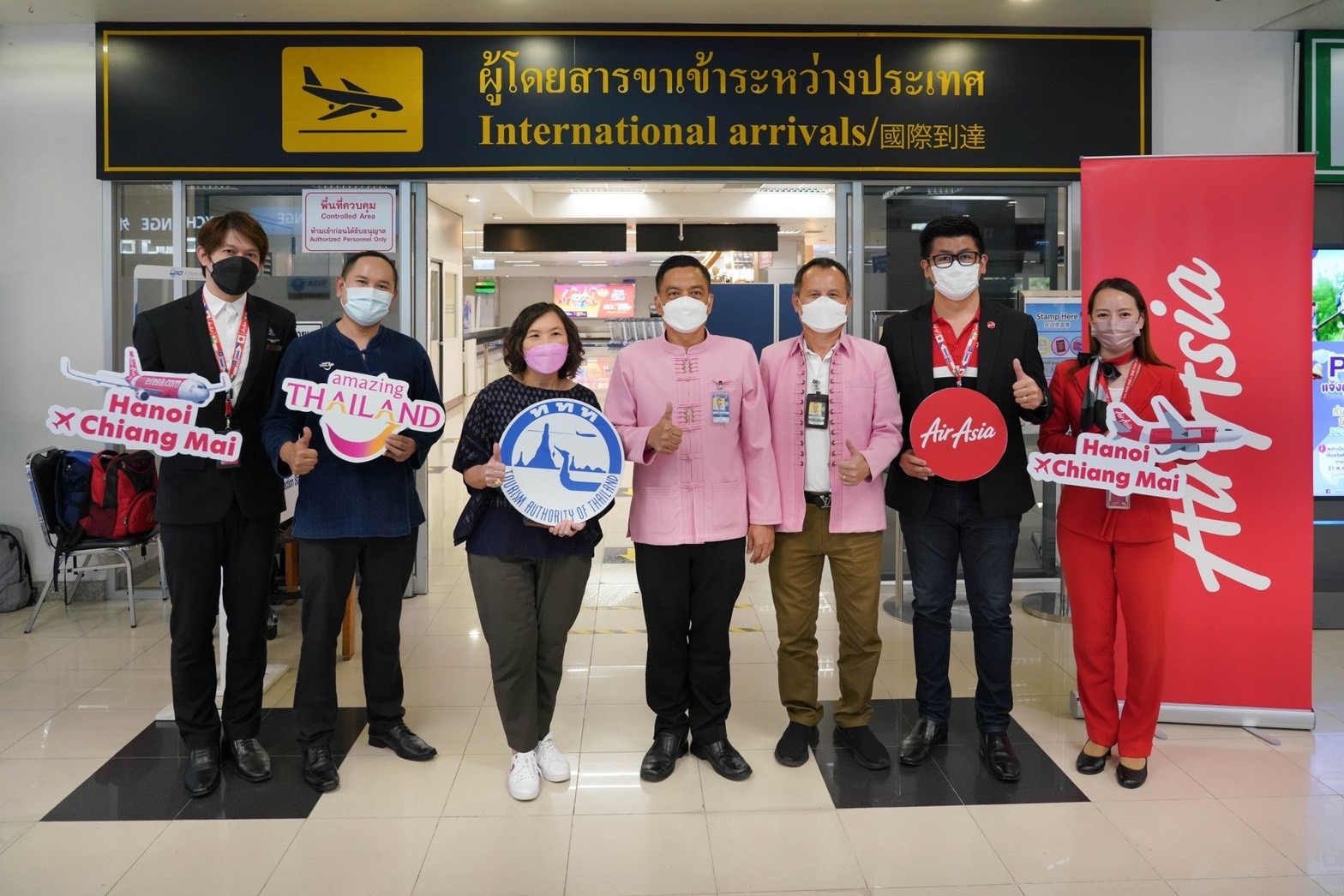 บินเเล้ว! แอร์เอเชีย เที่ยวบินปฐมฤกษ์ “เชียงใหม่-ฮานอย” สุดคึกคัก