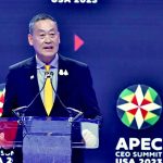 นายกฯปาฐกถาในการประชุมสุดยอดผู้นำภาคเอกชนของเอเปค (APEC CEO Summit 2023) ย้ำ “ถึงเวลาแล้วที่จะลงทุนในประเทศไทยให้มากขึ้น” พร้อมชู 3 ด้านสำคัญ “ความยั่งยืน – เทคโนโลยีและนวัตกรรม – การค้าและการลงทุน” เพื่อขับเคลื่อนเศรษฐกิจร่วมกัน