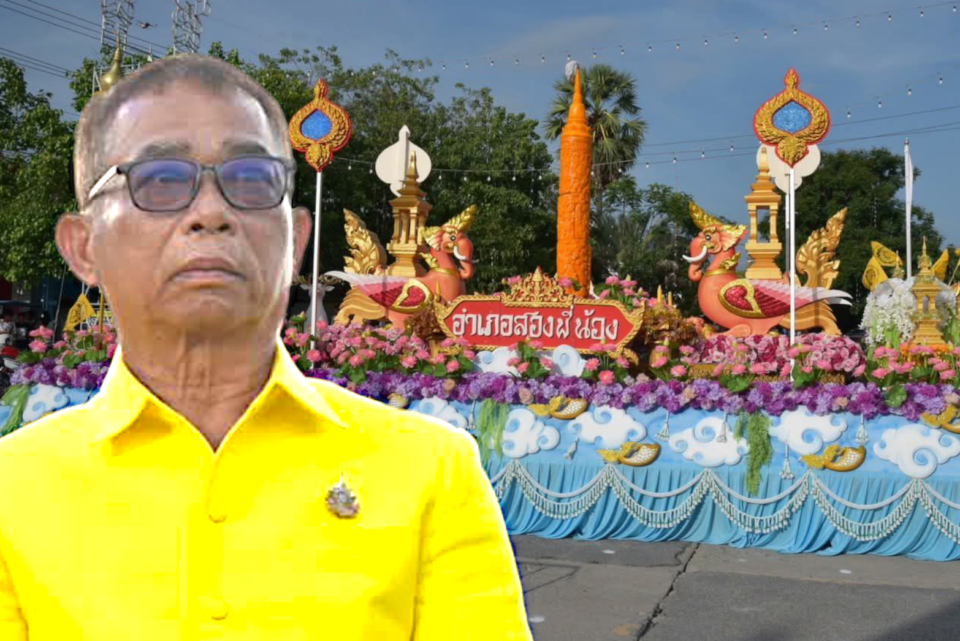 “สว.จำลอง”ร่วมสืบสานประเพณีแห่เทียนพรรษาสุพรรณบุรี อนุรักษ์ศิลปะไทยโบราณ