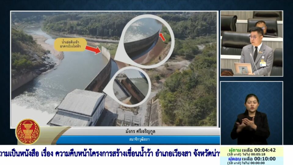 “มังกร” จี้ปมเขื่อนกินงบดุ 1,047 ล้าน ฉะแหลกมหากาพย์เขื่อนน่าน 20 ปีมีแต่ตอ ปลุกความหวังคนน่านสิ้นปี 69 ต้องมีแสงไฟ “มังกร” จี้ปมเขื่อนกินงบดุ 1,047 ล้าน ฉะแหลกมหากาพย์เขื่อนน่าน 20 ปีมีแต่ตอ ปลุกความหวังคนน่านสิ้นปี 69 ต้องมีแสงไฟ