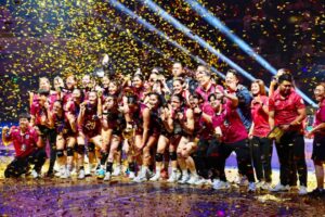 ทัพนักตบสาวไทย ชนะ จีน 3 - 2 เซต คว้าแชมป์เอเชีย 2026 พร้อมสร้างประวัติศาสตร์คว้าตั๋วไปลุยโอลิมปิก ที่สหรัฐอเมริกา ทัพนักตบสาวไทย ชนะ จีน 3 - 2 เซต คว้าแชมป์เอเชีย 2026 พร้อมสร้างประวัติศาสตร์คว้าตั๋วไปลุยโอลิมปิก ที่สหรัฐอเมริกา